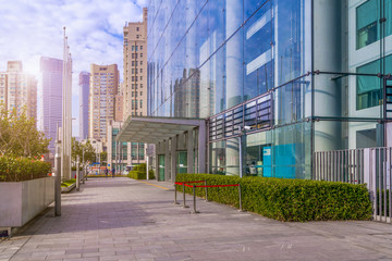 Urban architectural landscape in Lujiazui, Shanghai © zhouyilu