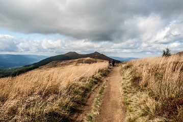 autumn Polonina Wetlinska in Bieszczady mountains in Poland