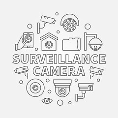 Surveillance camera illustration - vector CCTV symbol 