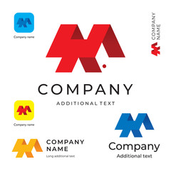 Abstract Modern Logo Design and Construction Building Business Identity Brand App Icon Symbol Concept Set Template