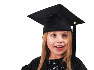 Little girl graduate