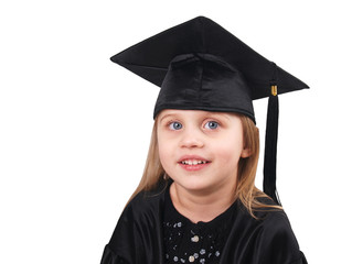 Little girl graduate