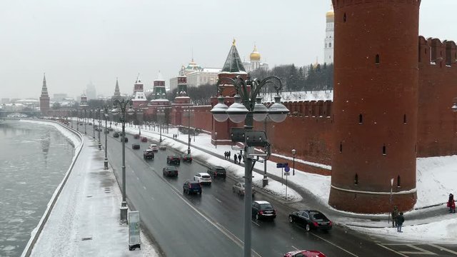 Kremlin embankment and Moscow river