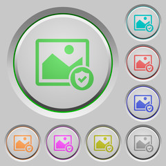 Protected image push buttons