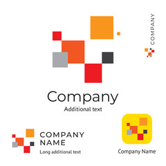 Modern Art Logo Abstract Design Identity Brand and App Icon Suprematism Symbol Concept Set Template