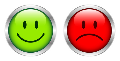 Mood Faces Green/Red Silver Shine