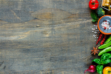 Assortment raw ingredients