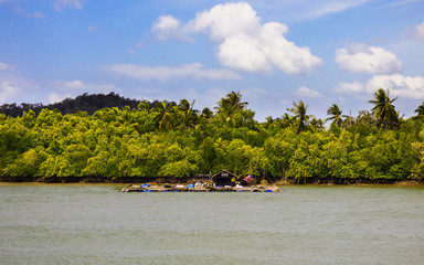 A view of the sea from Pak Bara pier, Thailand