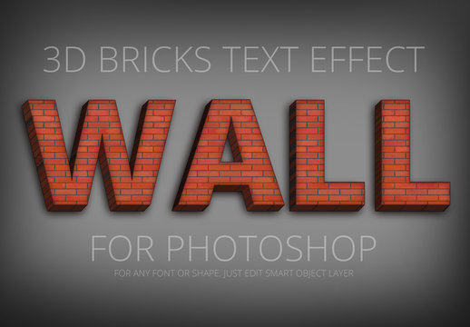 Red Brick Wall Text Effect 1