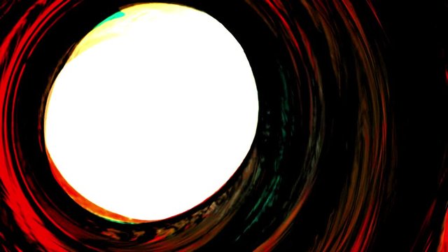 Rotating Colored Circles With White Center Abstract Background