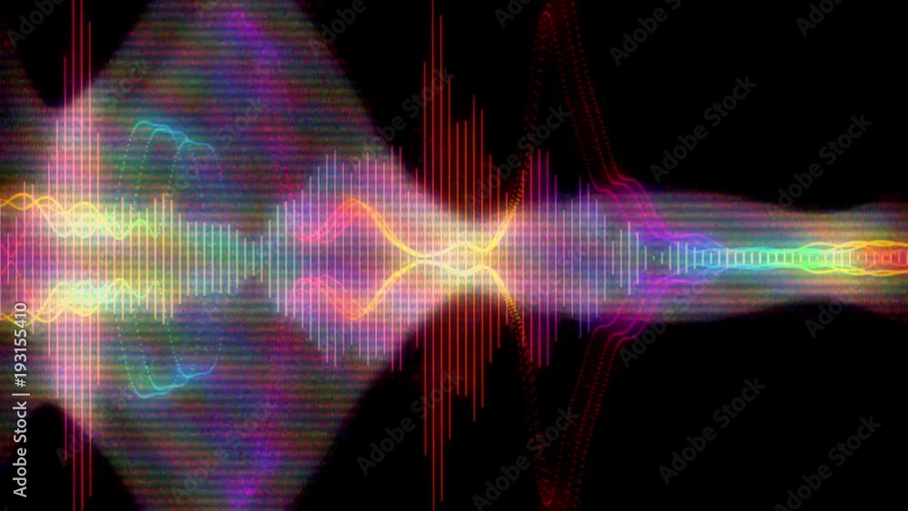Poster digital noise equalizer spectrum glitch abstract background