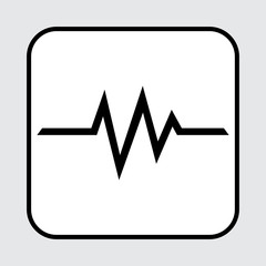 Heartbeat icon. Vector illustration