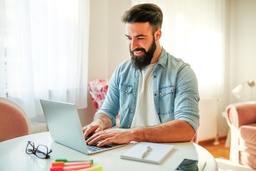 Fototapeta premium Freelancer at home