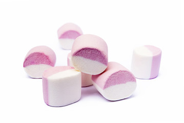 Marshmallow sweet isolated on white background