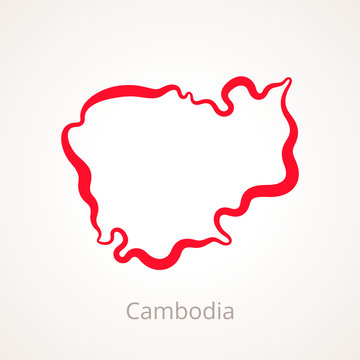 Cambodia - Outline Map
