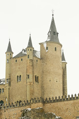 Fototapeta na wymiar Alcazar of Segovia towers, Castile and Leon, Spain