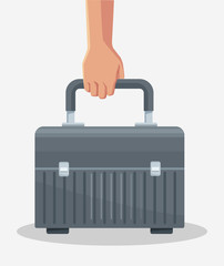 Hand with toolbox icon vector illustration graphic design