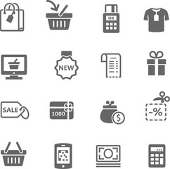 Set of shopping icons