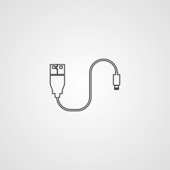 Obraz premium Data cable icon