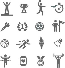 Fitness and Sport vector icons set