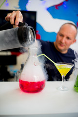 Bar in trampoline center