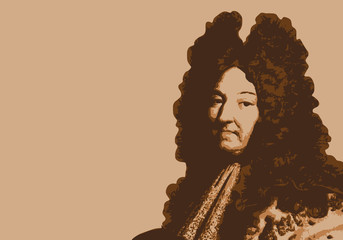 Louis XIV - portrait - roi de France - personnage historique - personnage célèbre - histoire - obrazy, fototapety, plakaty