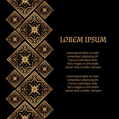 Luxury background vector. Golden royal pattern