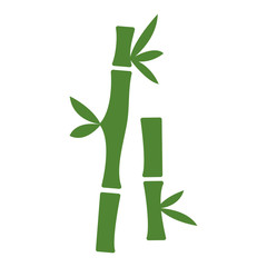 Green bamboo icon. Vector illustration