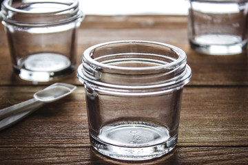 small glass jars