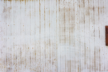 Dirty, old metal surface. White-grey grunge texture. Close up 
