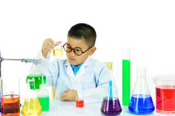 Young scientist working in research laboratory

