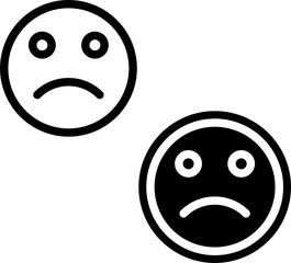 Fototapeta premium Sad Icon, Sad Face Icon