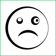 Fototapeta premium Sad Icon, Sad Face Icon