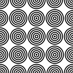 Geometric black and white abstract seamless pattern