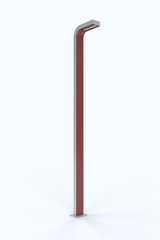 3d model of lighting pole with lamp