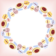 cake different  round frame