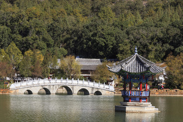 Park in the old town of Lijang China.