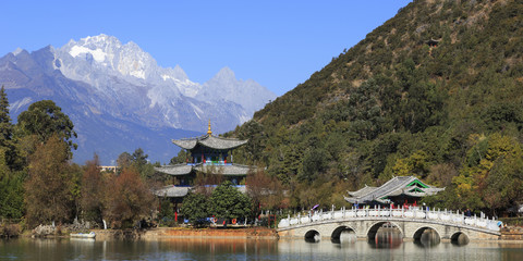 Park in the old town of Lijang China.