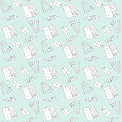 Art Supply Seamless Pattern