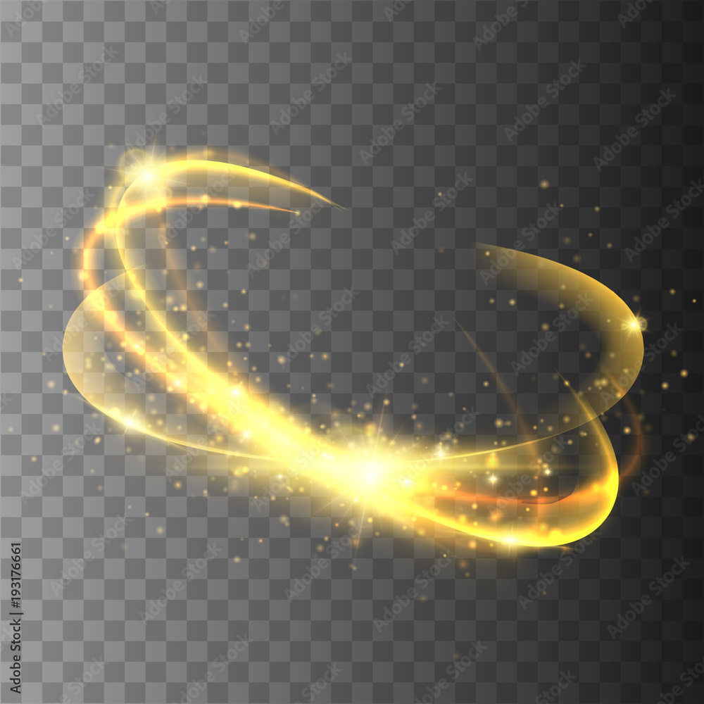 Aufkleber magic circle isolated on transparent backgroun. vector glow ring.