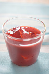 Strawberry smoothie with ice 