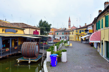 Small Italian town Comacchio also known as 