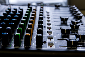 Mixer board for live music