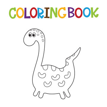 Cute dino coloring book