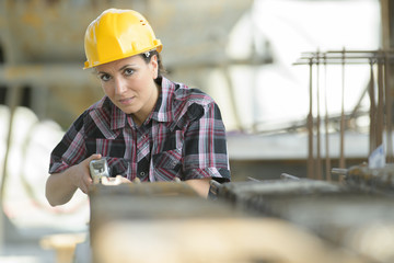 a female builder