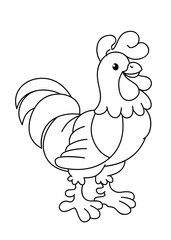 Coloring book with farm animal vector © maria treter