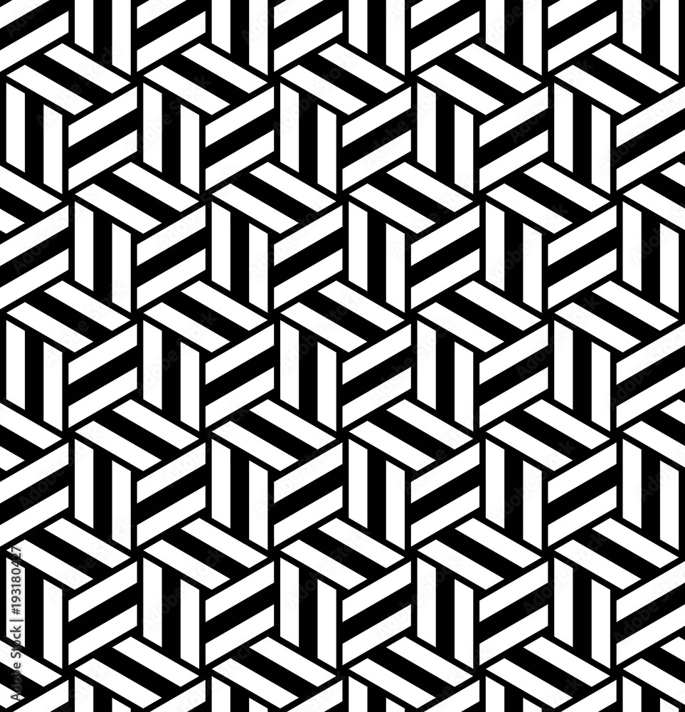 Wall mural printvector seamless texture. modern geometric background. repeated pattern with hexagonal tiles.