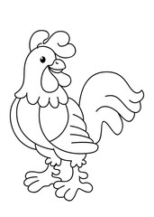 coloring book with farm animal, vector © maria treter