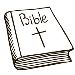 Bible drawing vector illustration sketch