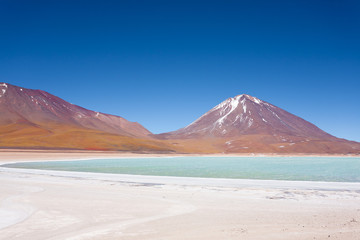 The green Laguna Verde,Bolivia
